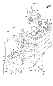 DF 175 drawing Intake Manifold/Throttle Body