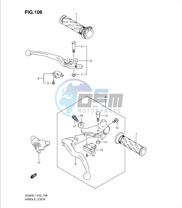 HANDLE LEVER (DL650AL1 E24)