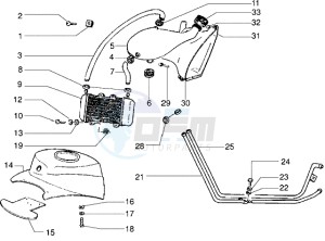 NRG 50 Extreme ZAPC220-210 drawing Installation de refroidissement (Vehicle with rear hub brake)