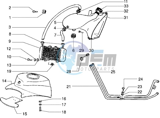 Installation de refroidissement (Vehicle with rear hub brake)