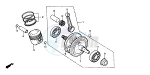 NX125 drawing CRANKSHAFT /PISTON