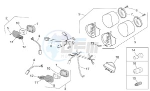 SR 50 IE-Carburatore 50 drawing Rear lights