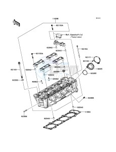 Z1000_ABS ZR1000ECF FR XX (EU ME A(FRICA) drawing Cylinder Head