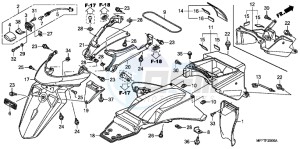 XL700VAB TRANSALP E drawing REAR FENDER