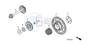 CB600FA3A France - (F / ABS CMF ST 25K) drawing STARTING DRIVEN GEAR