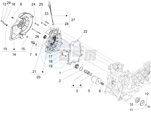 LX 125 4T 3V IE NOABS E3 (APAC) drawing Flywheel magneto cover - Oil filter