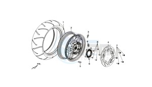 MAXSYM 400I (L8) EU drawing REAR WHEEL /  MIDDLE STAND