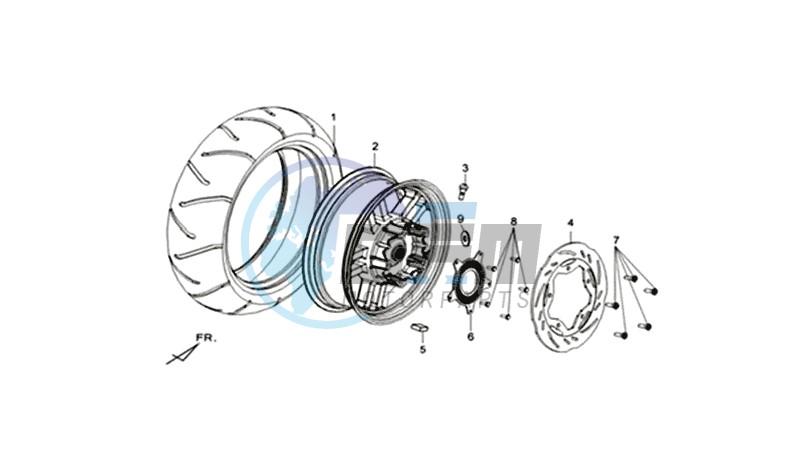 REAR WHEEL /  MIDDLE STAND