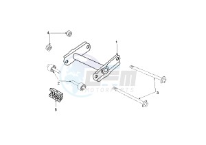 LUDIX 10 TREND – SNAKE - 50 cc drawing SWINGING ARM