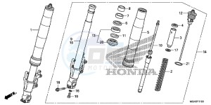 VFR1200XDD CrossTourer - VFR1200X Dual Clutch 2ED - (2ED) drawing FRONT FORK