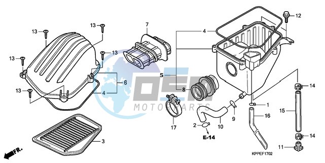 AIR CLEANER (CBR125RW7/RW9/RWA)