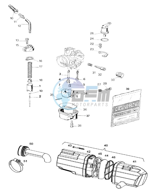 Carburator-intake silencer