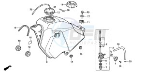 NX250 drawing FUEL TANK