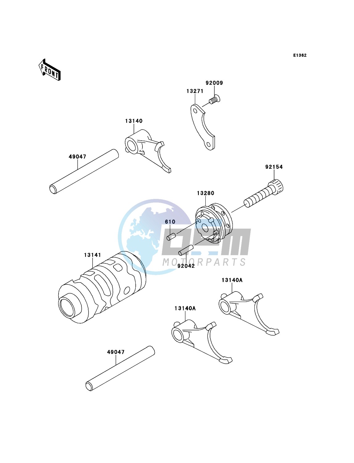 Gear Change Drum/Shift Fork(s)