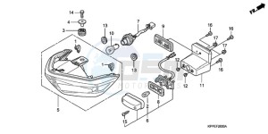 CBR125RW9 France - (F / CMF WH) drawing TAILLIGHT