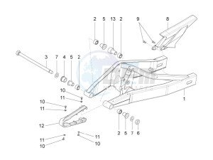 TUONO 125 4T E4 ABS (APAC) drawing Swing arm