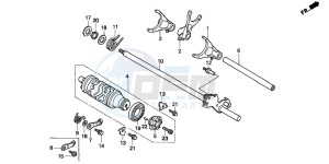 CBR600F drawing GEARSHIFT DRUM