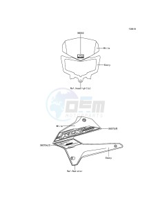 KLX250 KLX250SGF XX (EU ME A(FRICA) drawing Decals(White)