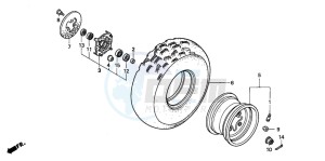 TRX300EX SPORTRAX drawing FRONT WHEEL