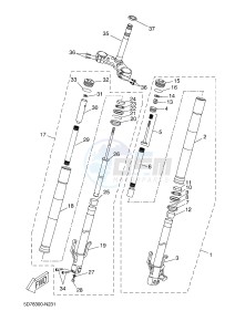 MT125A MT-125 ABS (5D7M) drawing FRONT FORK