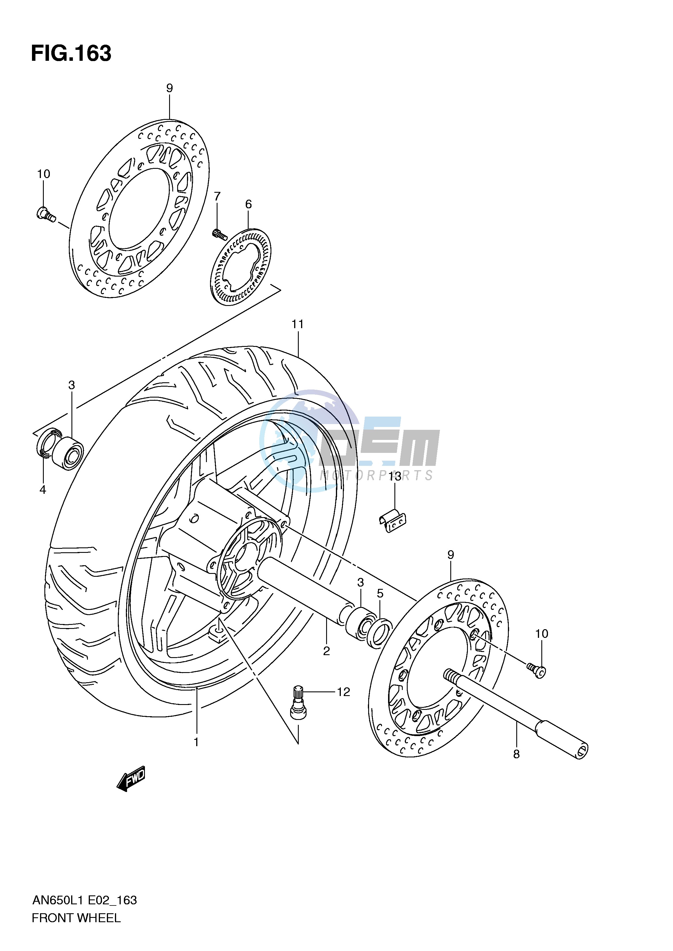 FRONT WHEEL (AN650AL1 E19)