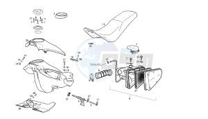 CROSS CITY - 125 CC 4T EU3 drawing FUEL TANK - SEAT