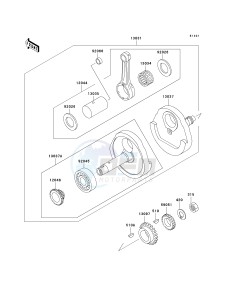 KL 125 D [KLR125] (D20-D22) [KLR125] drawing CRANKSHAFT