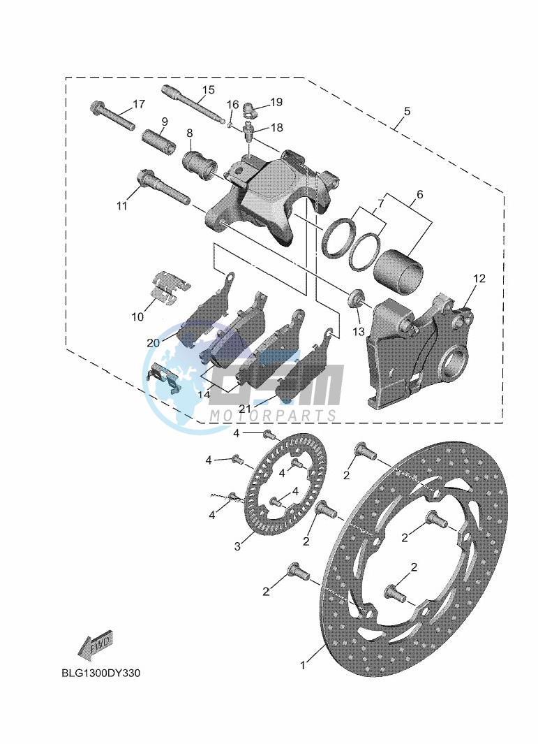 REAR BRAKE CALIPER