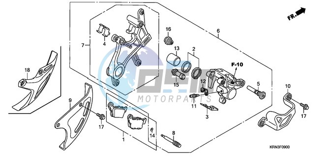 REAR BRAKE CALIPER