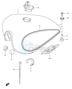 GZ125 (P19) drawing FUEL TANK (MODEL K2)