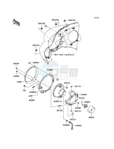 VN1700_VOYAGER_CUSTOM_ABS VN1700KDF GB XX (EU ME A(FRICA) drawing Headlight(s)