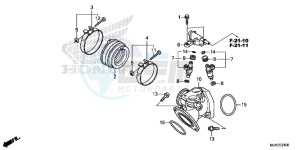 VT750C2BE Shadow - VT750C2B-E UK - (E) drawing INLET MANIFOLD