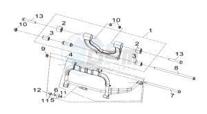 CRUISYM 250I (L8) EU drawing MIDDLE STAND -SIDE STAND- KICKST.