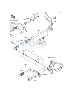 NINJA_300 EX300AFF XX (EU ME A(FRICA) drawing Gear Change Mechanism