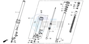 CB1000F drawing FRONT FORK