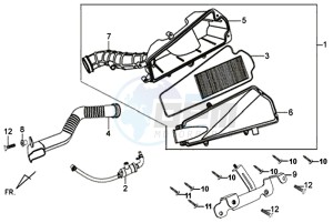 X'PRO 50 (45 KMH) (AE05W4-FR) (L4-M1) (M1 - 2021) drawing AIR FILTER