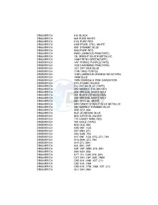 DR650 (E4) drawing * COLOR CHART *