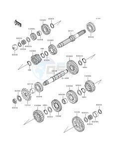 ZX 1100 F [GPZ 1100 ABS] (F1) [GPZ 1100 ABS] drawing TRANSMISSION