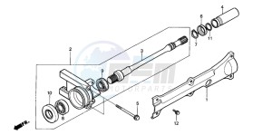 TRX350 FOURTRAX drawing FRONT DRIVESHAFT