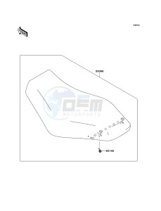 BRUTE FORCE 650 4x4i KVF650FEF EU GB drawing Seat