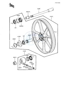 KZ 1100 L [LTD SHAFT] (L1) [LTD SHAFT] drawing FRONT WHEEL_HUB