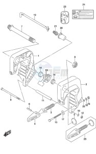 DF 9.9B drawing Clamp Bracket - Non-Remote Control