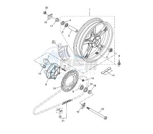 YZF R 125 drawing REAR WHEEL