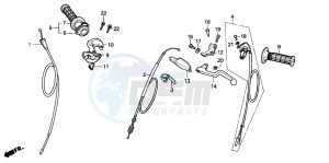 CR80R drawing HANDLE LEVER/SWITCH/CABLE