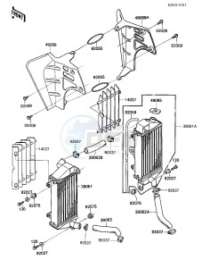 KX 250 C [KX250] (C2) [KX250] drawing RADIATORS -- 84 KX250-C2- -