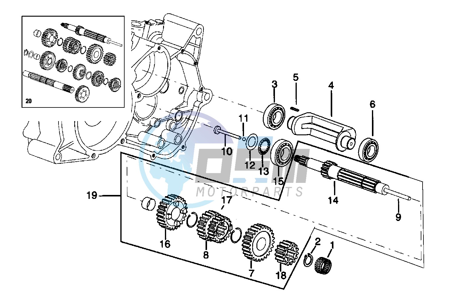 Main shaft 6 speed