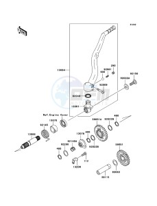 KX250F KX250-N2 EU drawing Kickstarter Mechanism