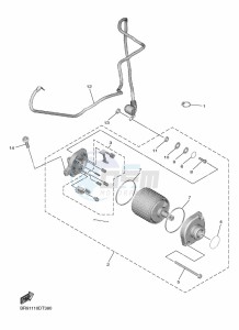 YZ450F (BR96) drawing STARTING MOTOR