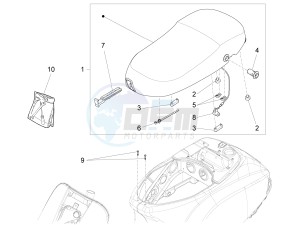 LX 125 4T 3V ie Vietnam drawing Saddle - Tool roll