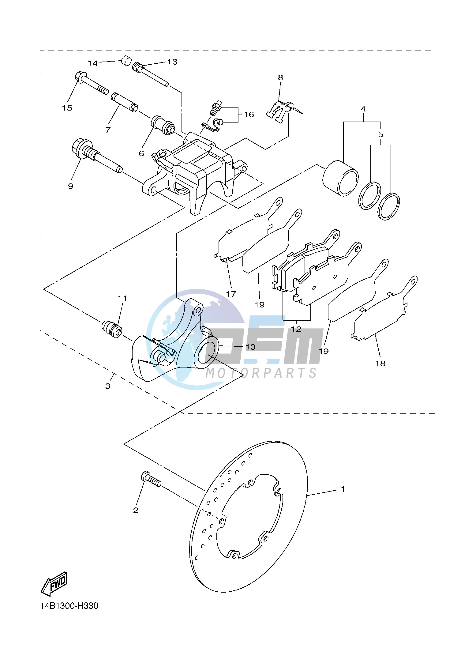 REAR BRAKE CALIPER